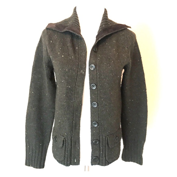 Eddie Bauer olive green shawl collar cardigan XS - Picture 1 of 7